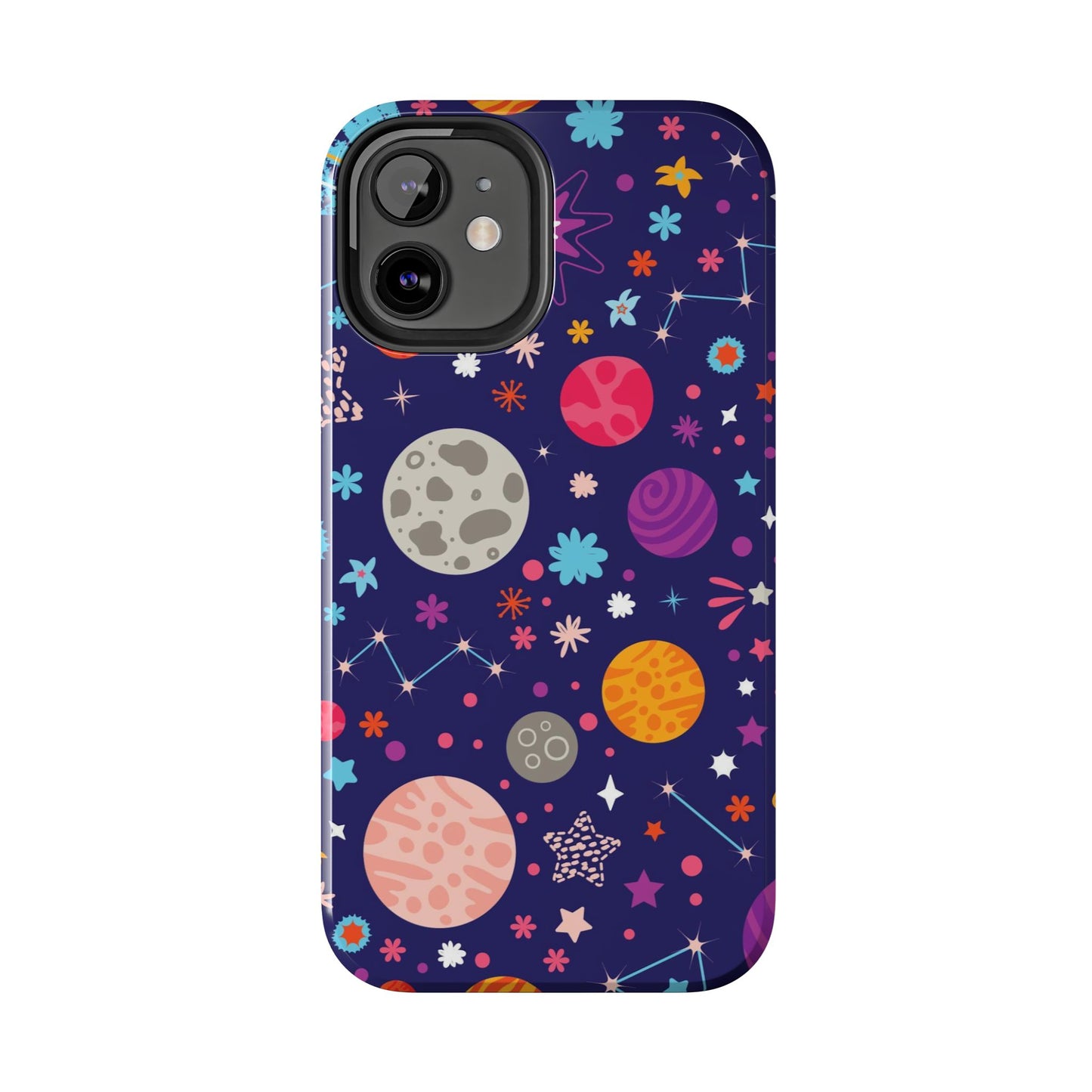 Seamless pattern with colorful space with planets Tough Phone Cases