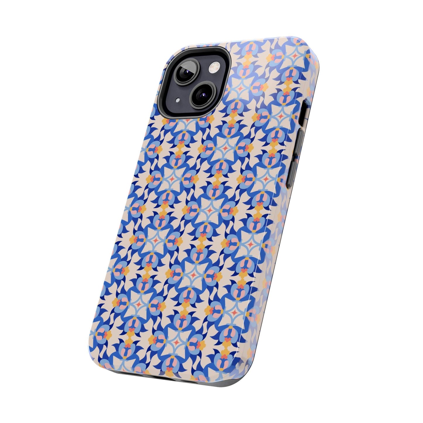 Floral Tile Pattern Tough Phone Cases