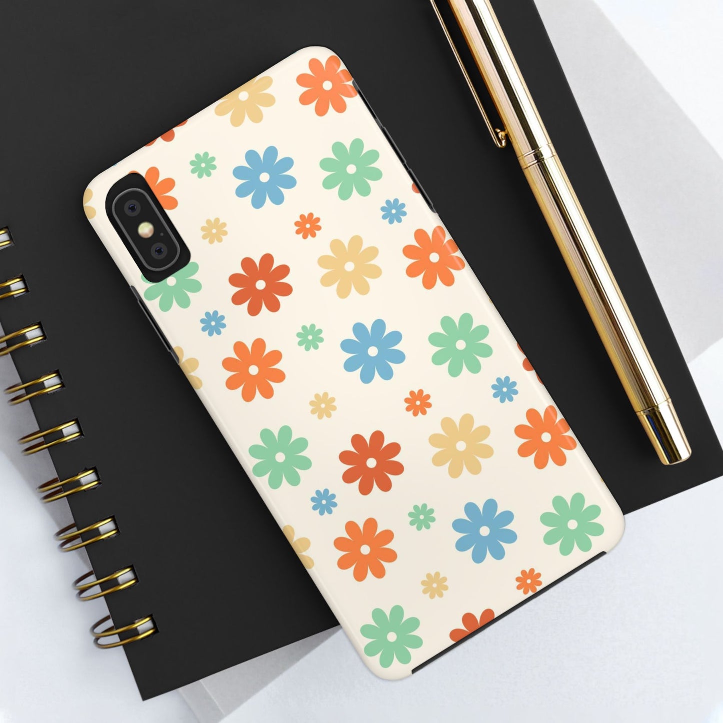 Retro groovy daisy seamless pattern Tough Phone Cases