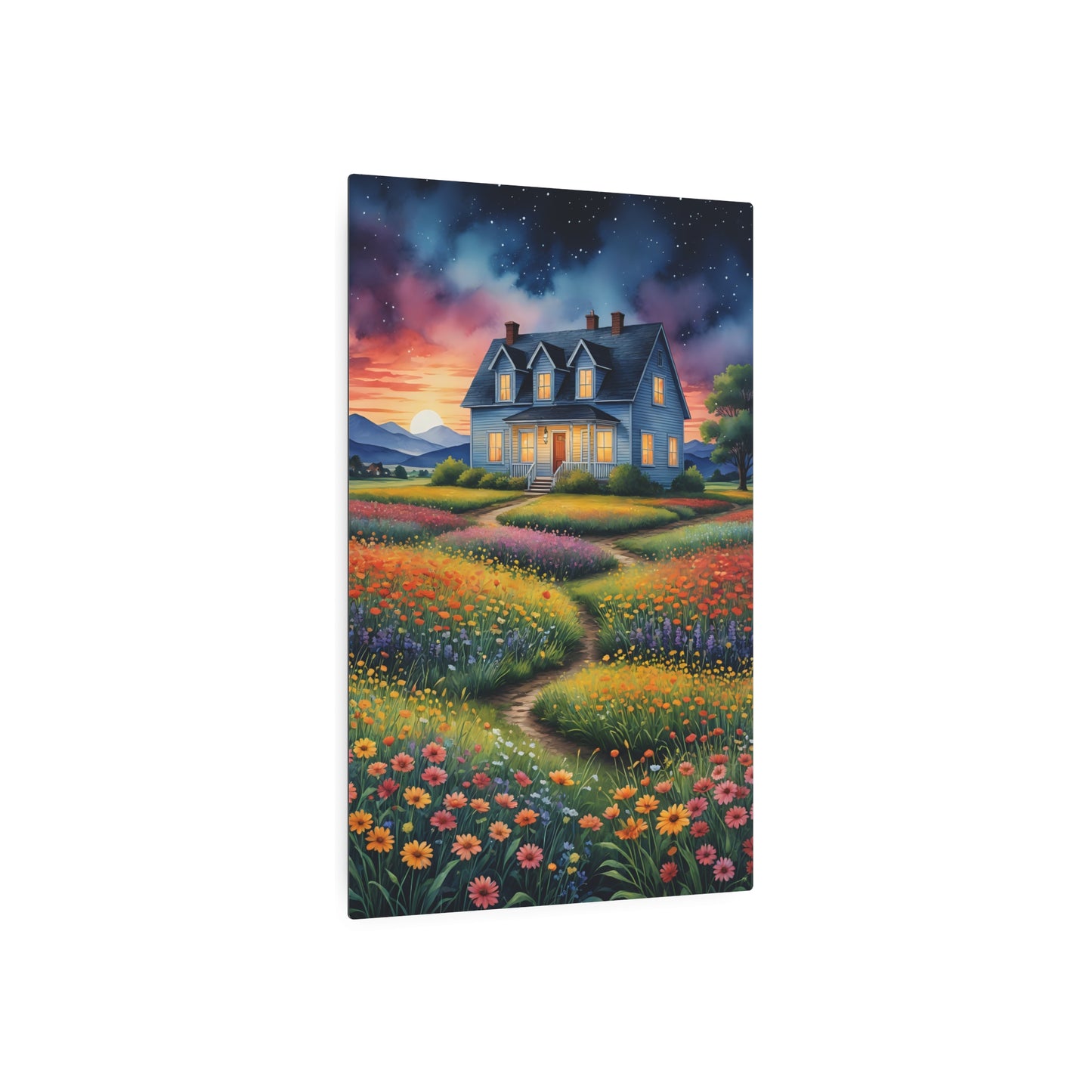 Moonlit Meadows Home Metal Art Sign