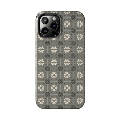 Grey Mosaic Pattern Tough Phone Cases