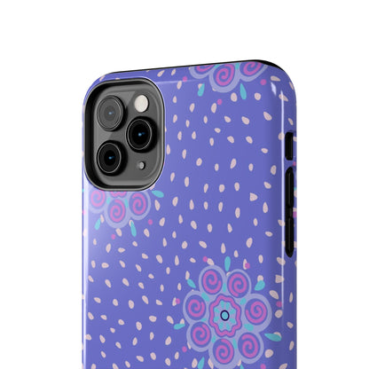 Abstract ethnic bud flower seamless pattern Tough Phone Cases