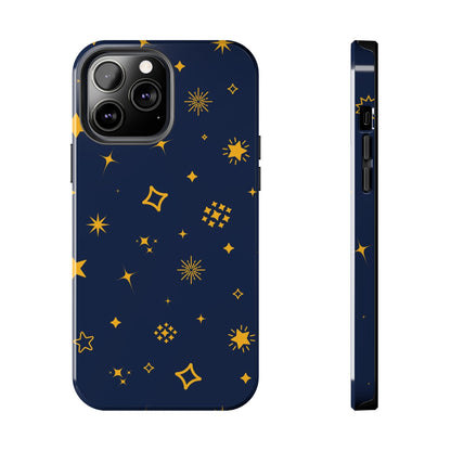 pattern on a blue Tough Phone Cases iPhone 13 Pro Max