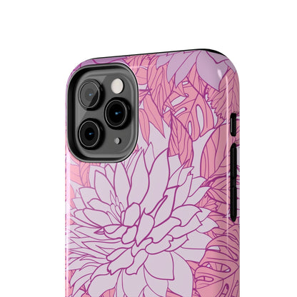 Marigold flowers and leaves Tough Phone Cases