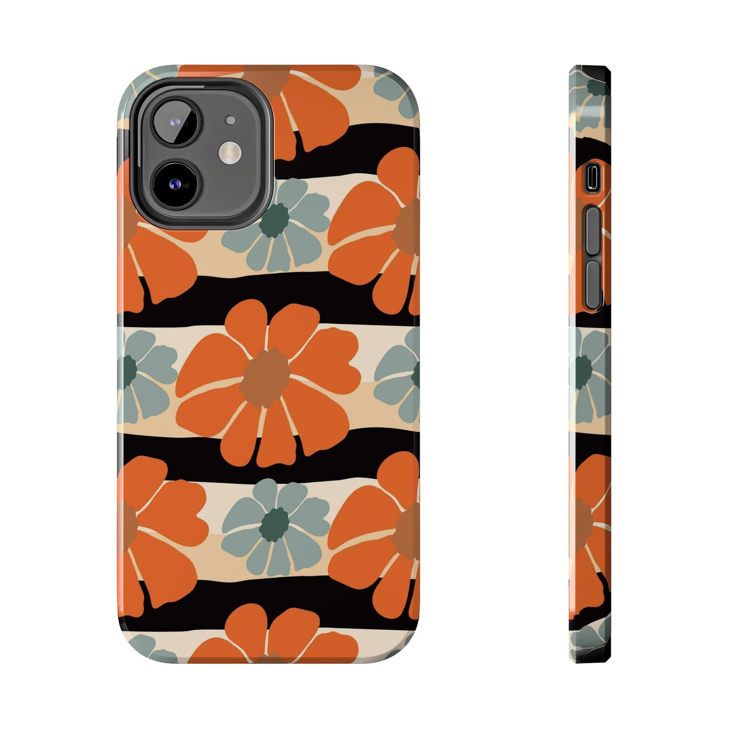 Retro groovy flowers seamless pattern Tough Phone Cases iPhone 12