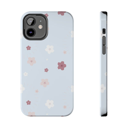 seamless cute lovely pink and white cherry blossom Tough Phone Cases iPhone 12