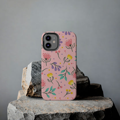 beautiful seamless handrawn floral Tough Phone Cases