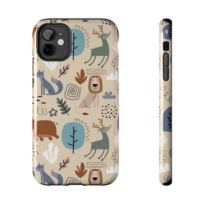 seamless pattern with cute animal Tough Phone Cases iPhone 11