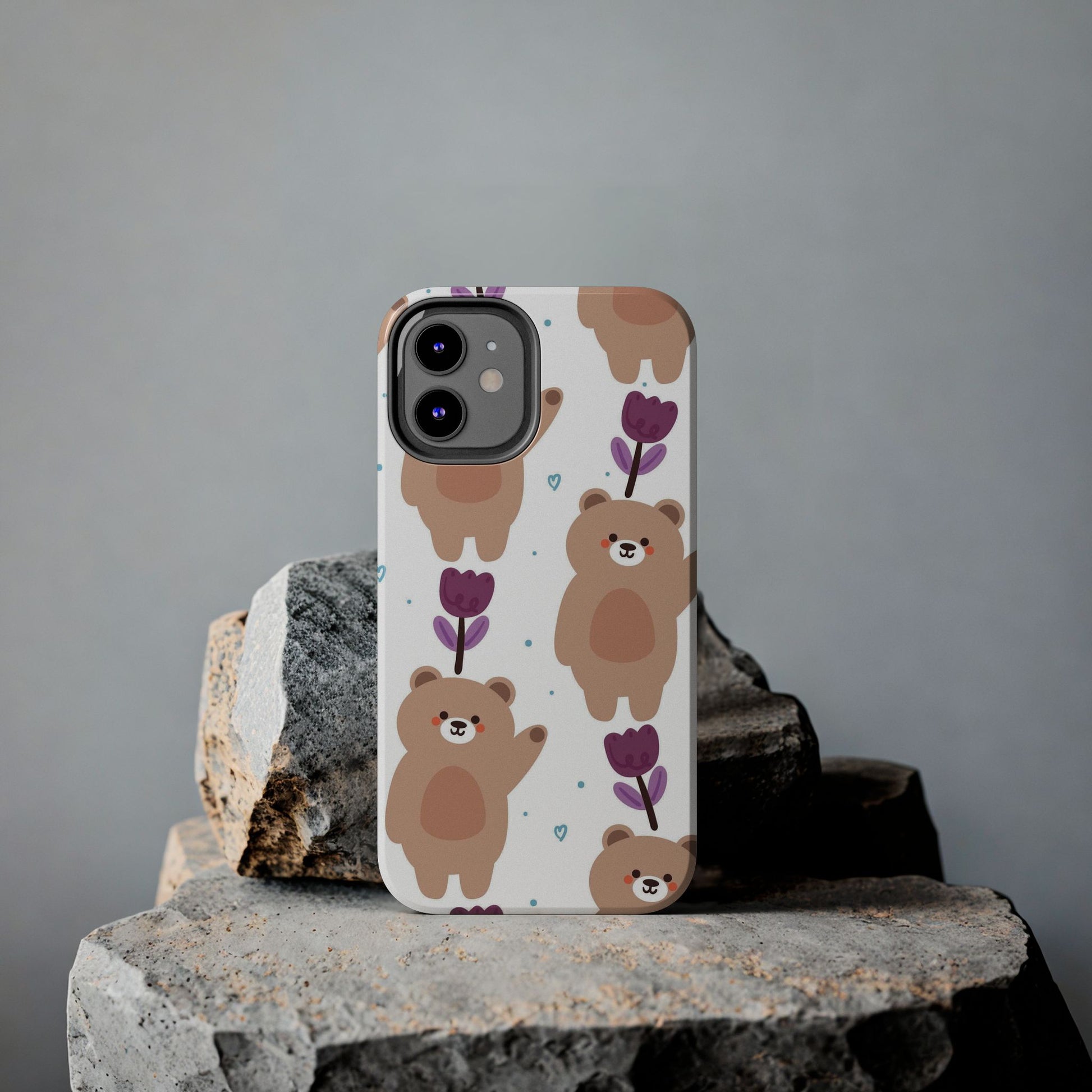 seamless pattern cartoon bears Tough Phone Cases