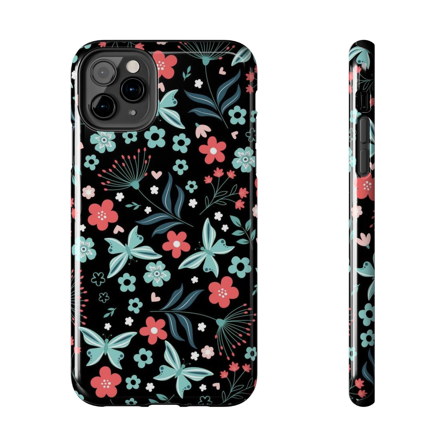 Spring seamless pattern on multi colored flowers Tough Phone Case iPhone 11 Pro Max