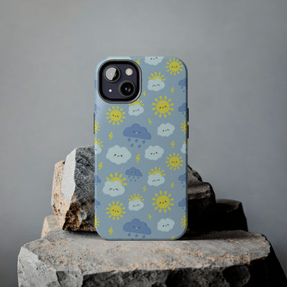 Cute rain sky pattern Tough Phone Cases