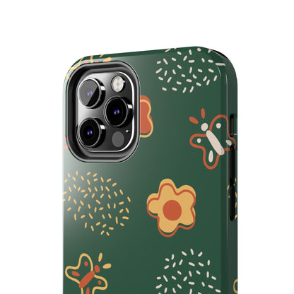 Seamless pattern with flowers and butterflies Tough Phone Cases