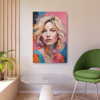 Vibrant Portrait of a Woman | Contemporary Art Piece Metal Art Sign