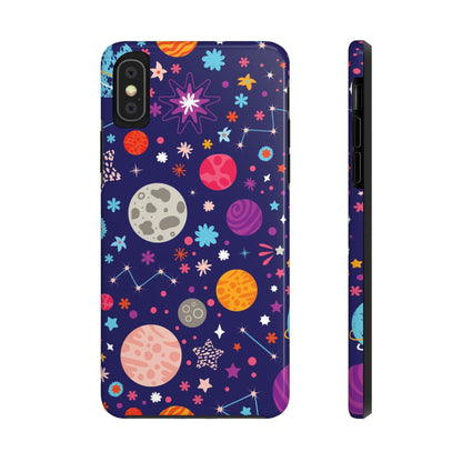 Seamless pattern with colorful space with planets Tough Phone Cases iPhone X