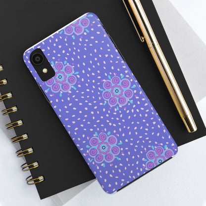 Abstract ethnic bud flower seamless pattern Tough Phone Cases