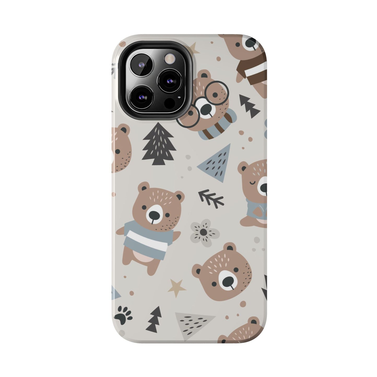 Scandinavian Teddy Bear Seamless Pattern Tough Phone Cases