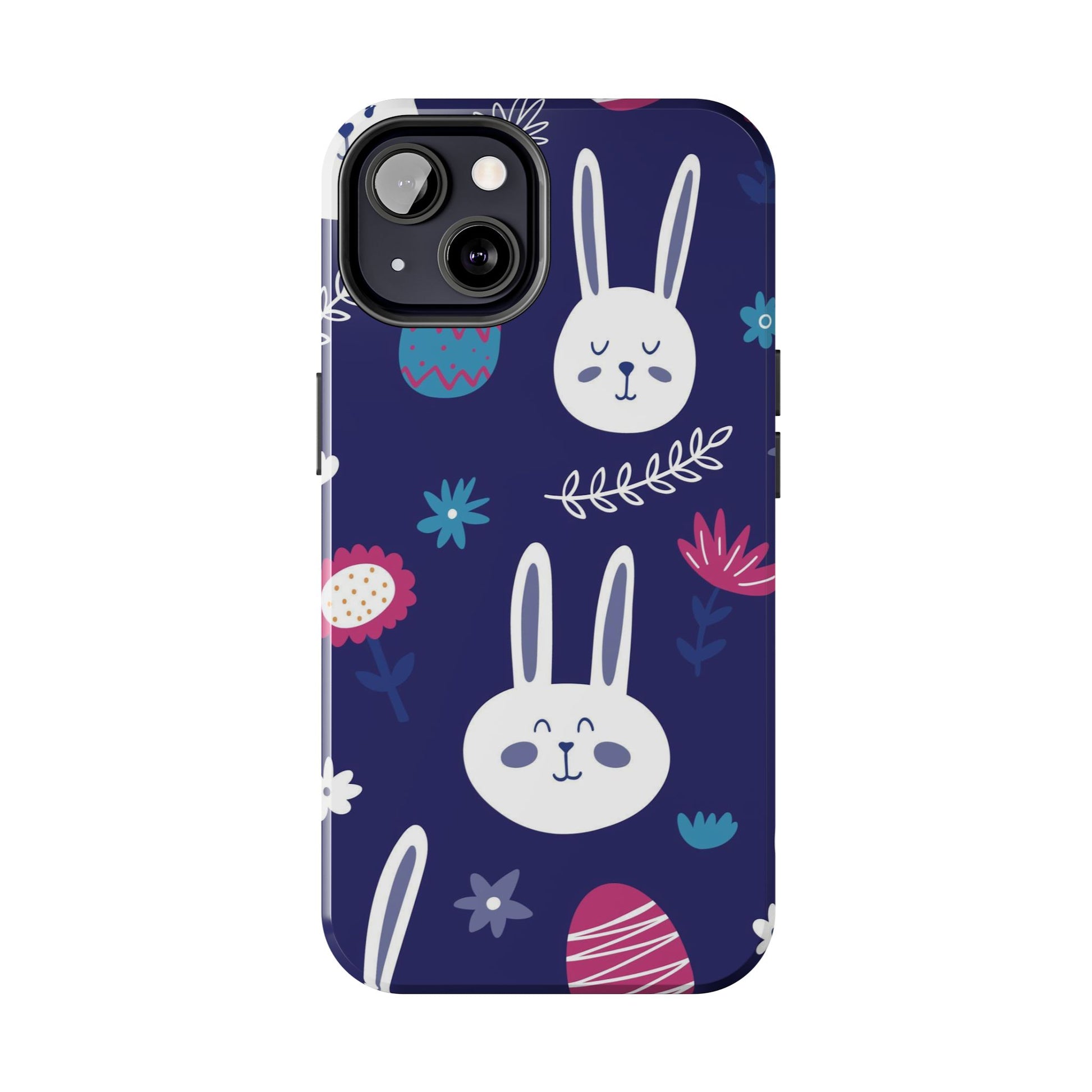 Seamless pattern with cute hand drawn bunnies Tough Phone Case