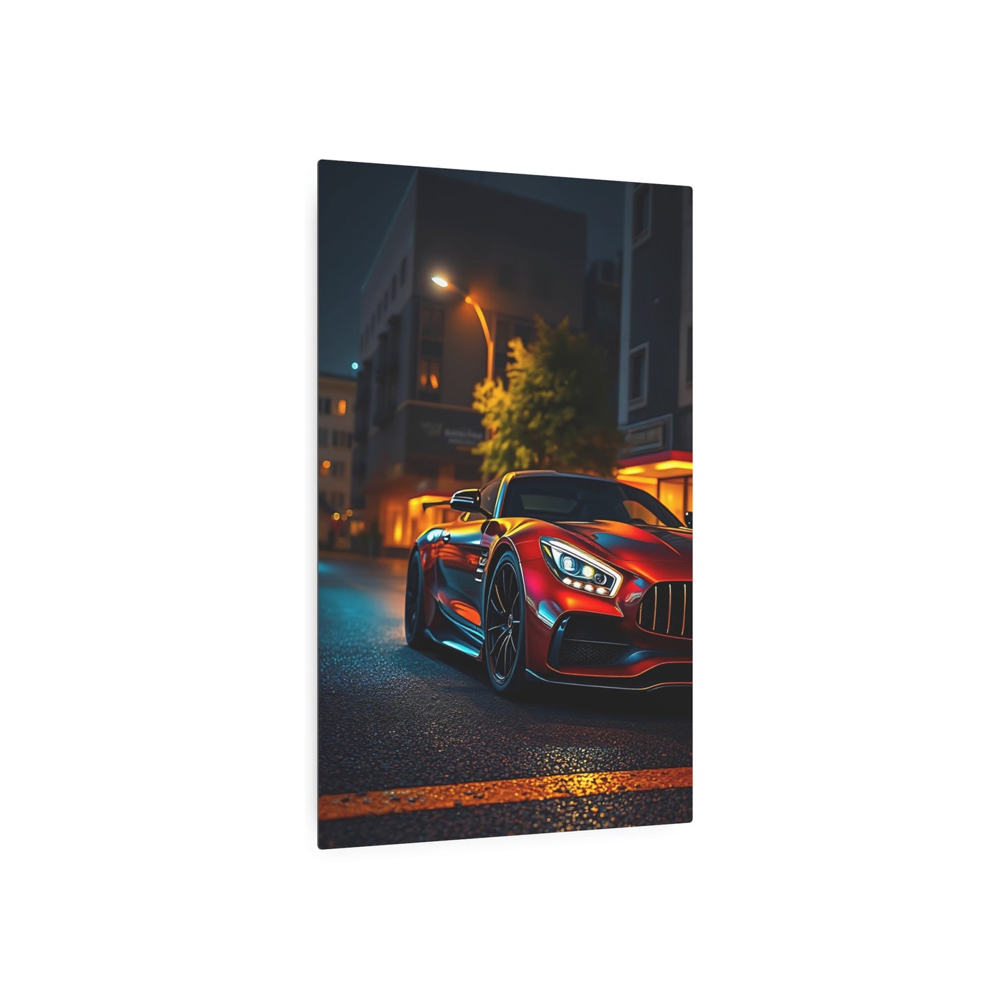 Midnight Majesty: The Ultimate Sports Car Experience Metal Art Sign