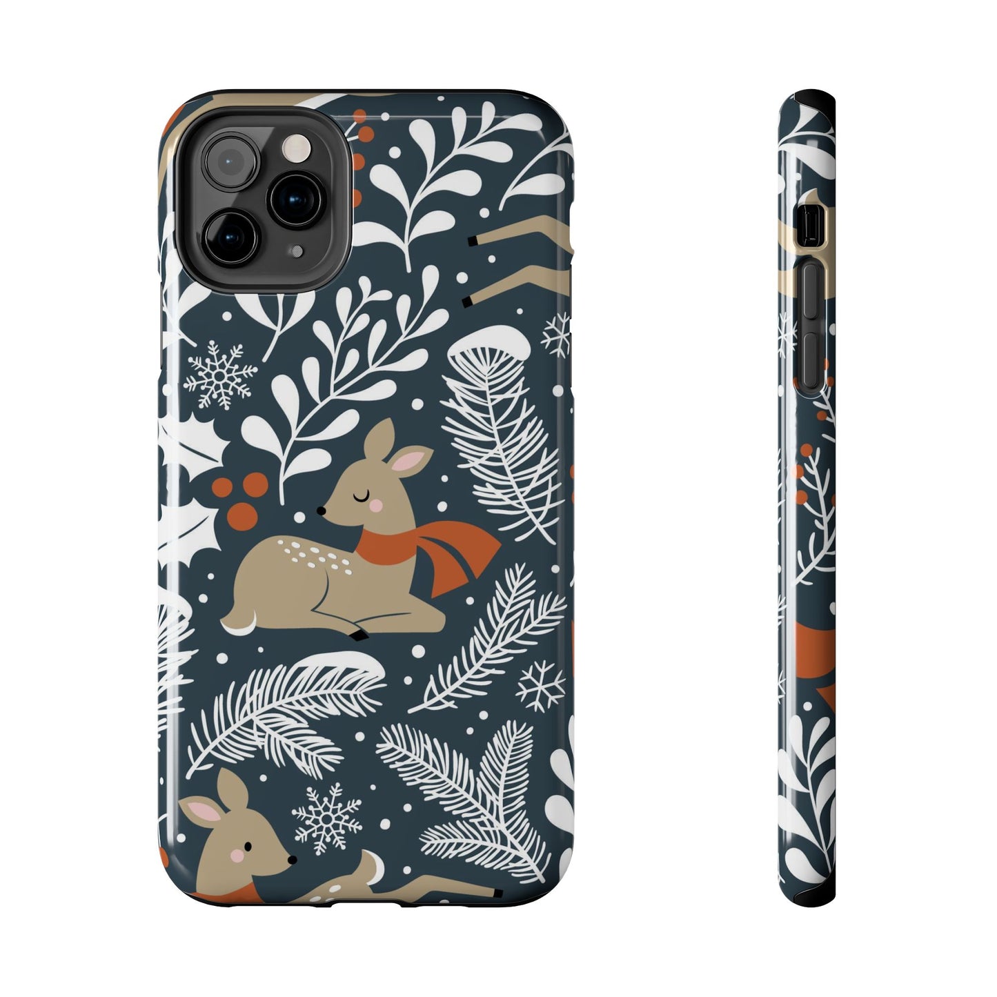 Seamless pattern with cute Christmas deer Tough Phone Cases iPhone 11 Pro Max