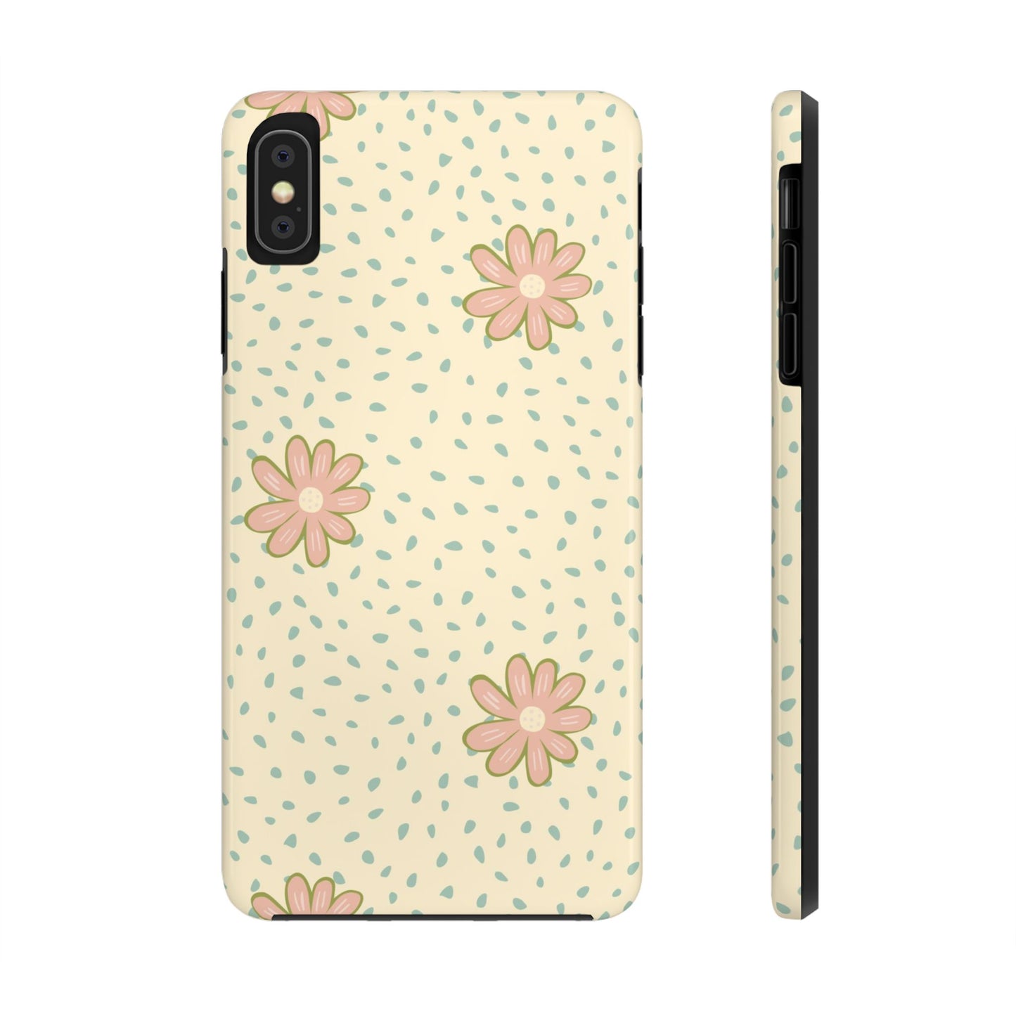 Doodle ditsy seamless pattern Tough Phone Cases iPhone XS MAX