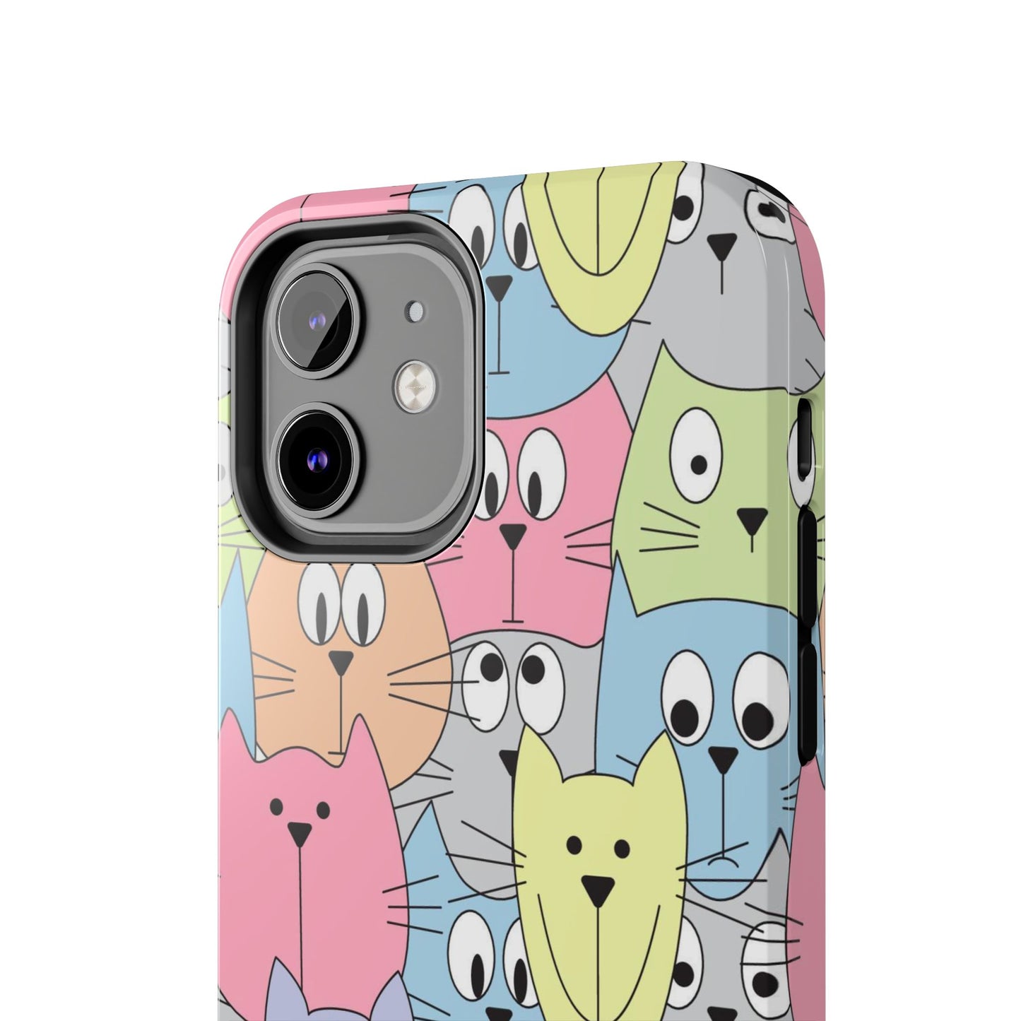 Hand drawn cute cats faces Tough Phone Cases