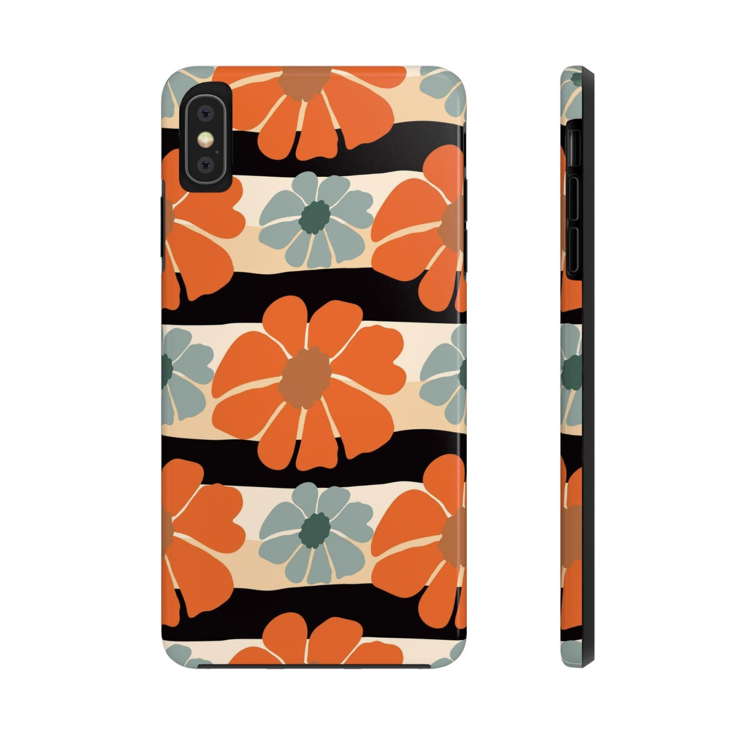 Retro groovy flowers seamless pattern Tough Phone Cases iPhone XS MAX