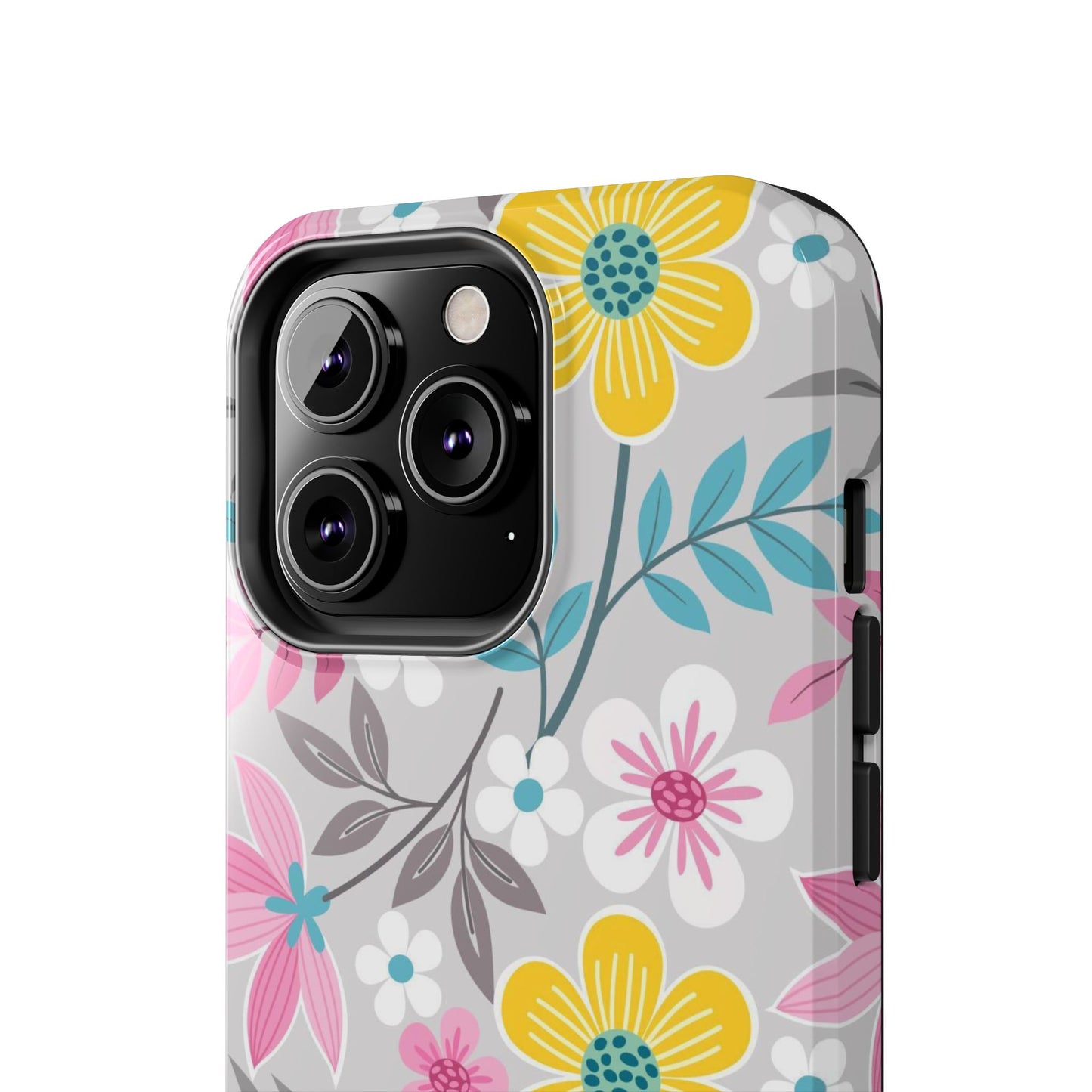 Colorful flowers and leaf Tough Phone Cases