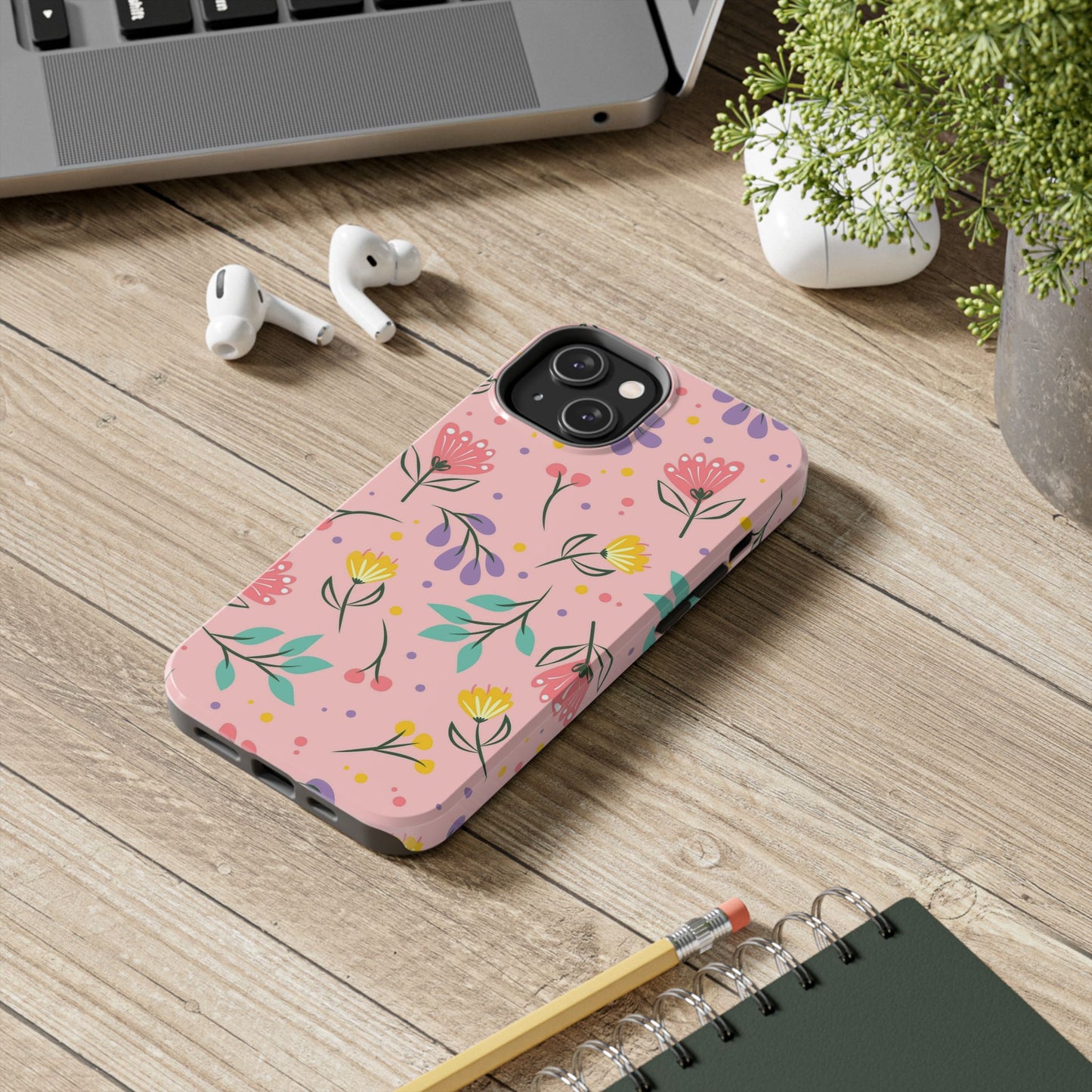 beautiful seamless handrawn floral Tough Phone Cases