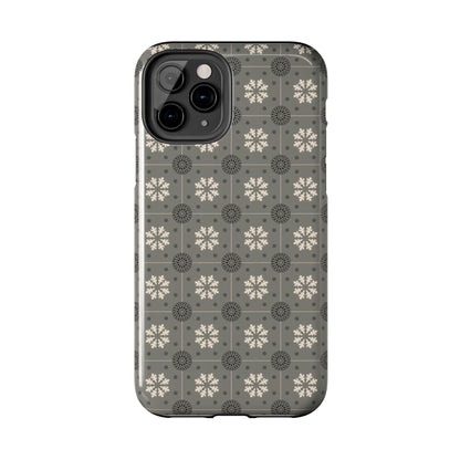 Grey Mosaic Pattern Tough Phone Cases