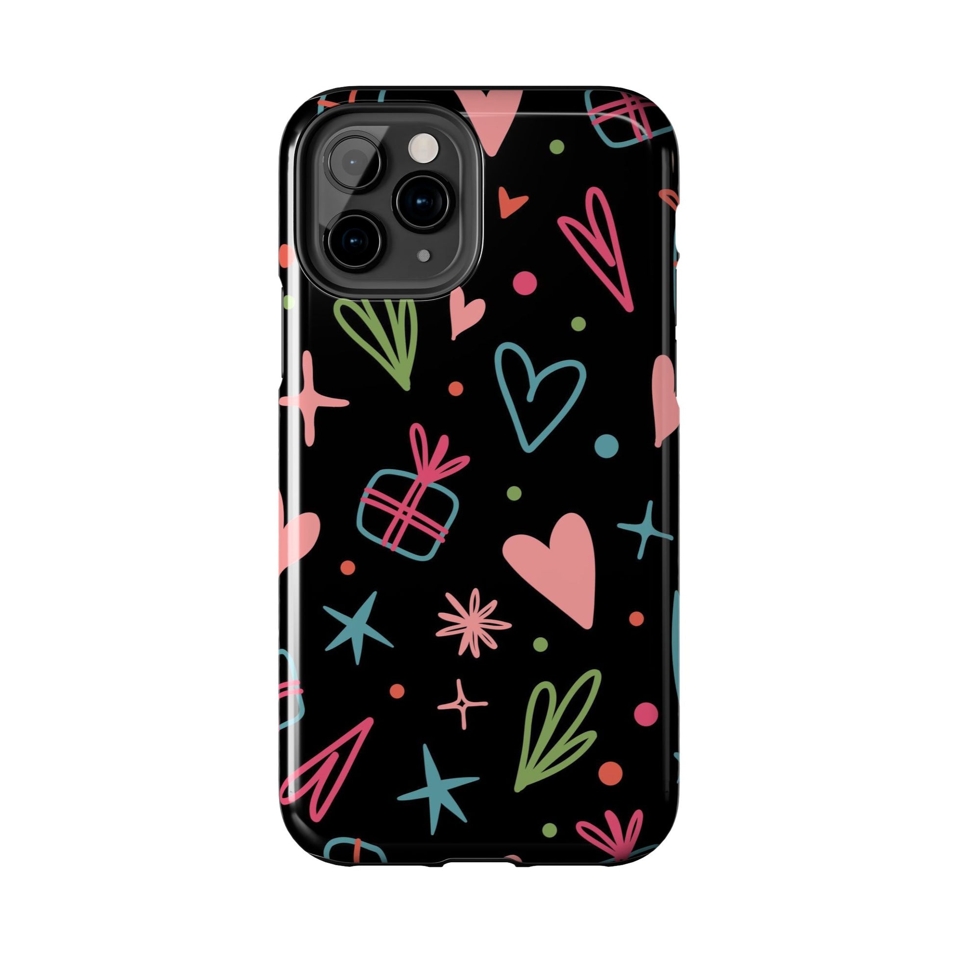 Valentine Day Doodle seamless pattern Tough Phone Cases