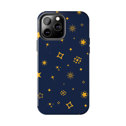 pattern on a blue Tough Phone Cases