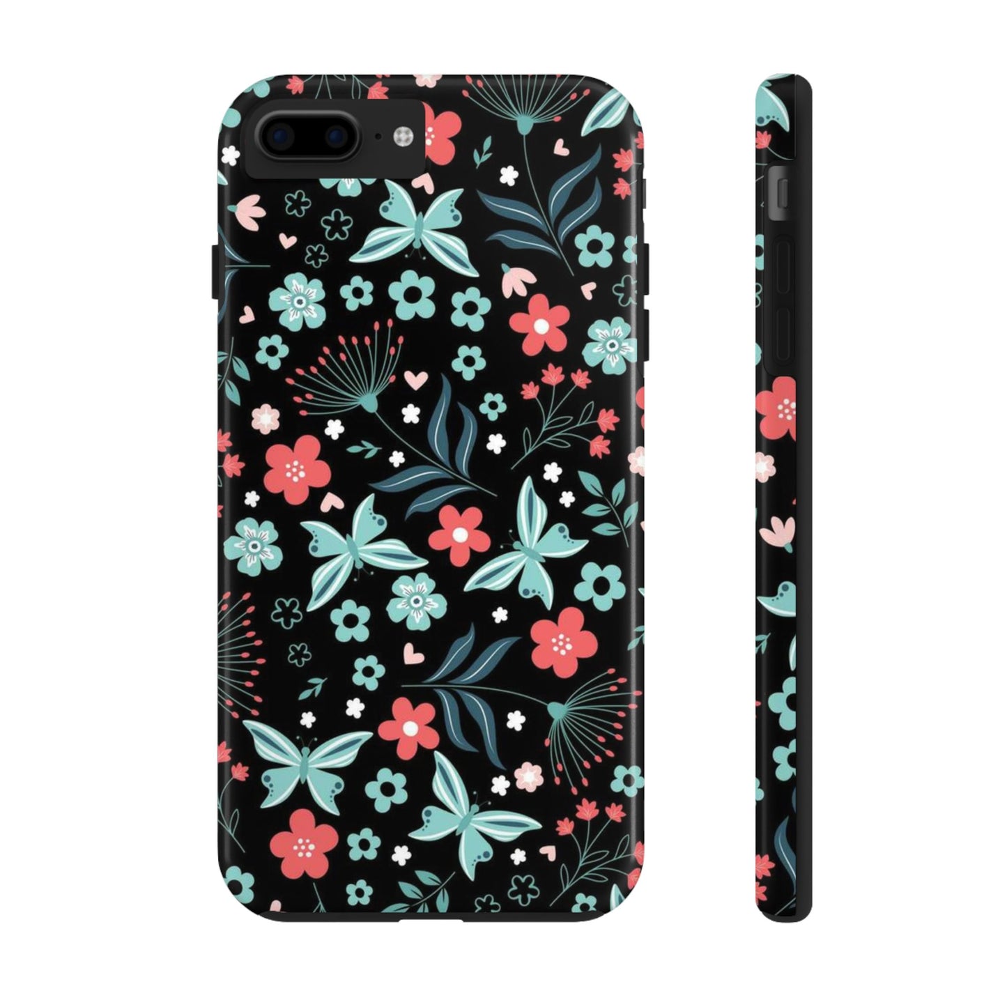 Spring seamless pattern on multi colored flowers Tough Phone Case iPhone 7 Plus, iPhone 8 Plus