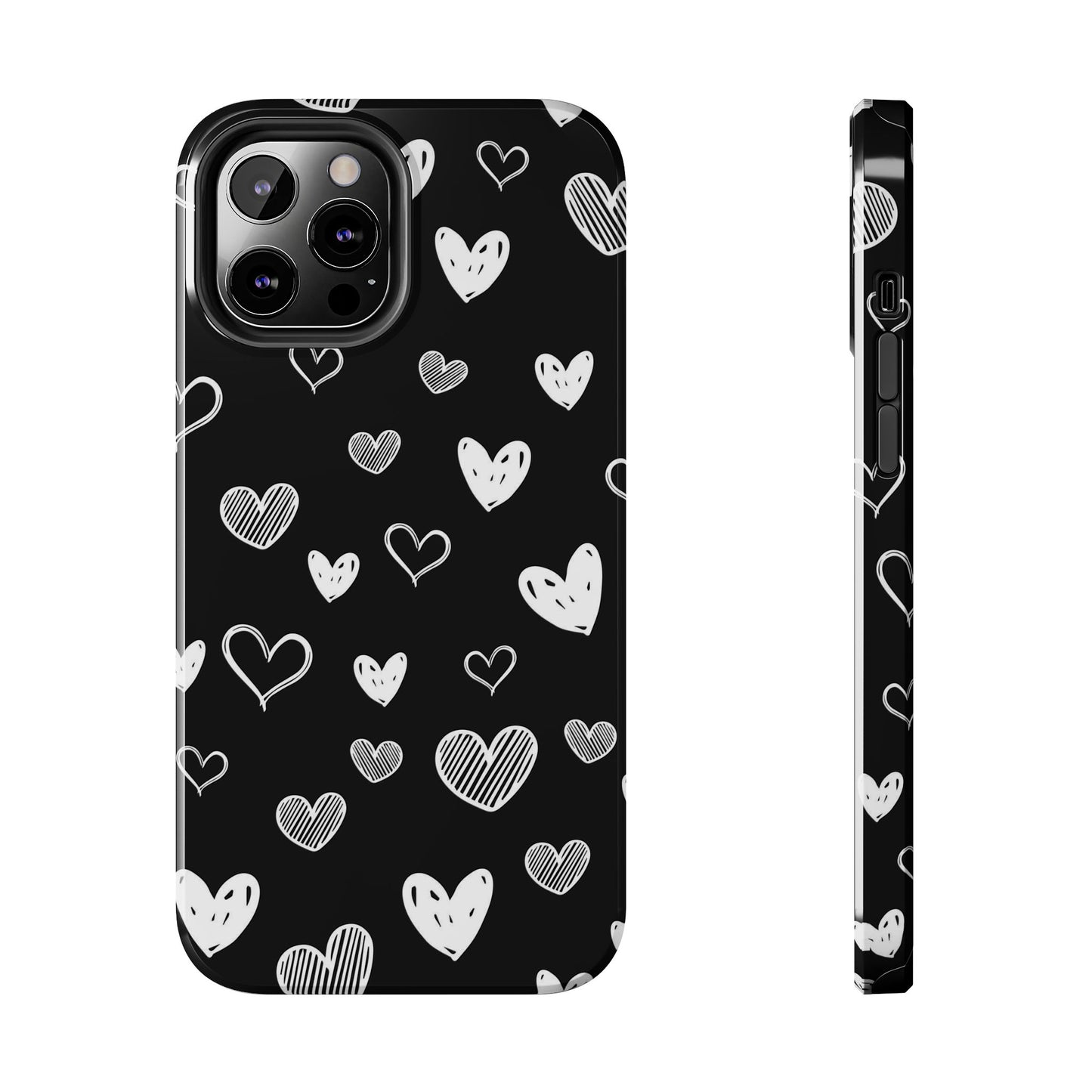 Heart doodles seamless pattern Tough Phone Cases iPhone 12 Pro Max