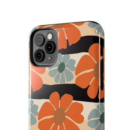 Retro groovy flowers seamless pattern Tough Phone Cases