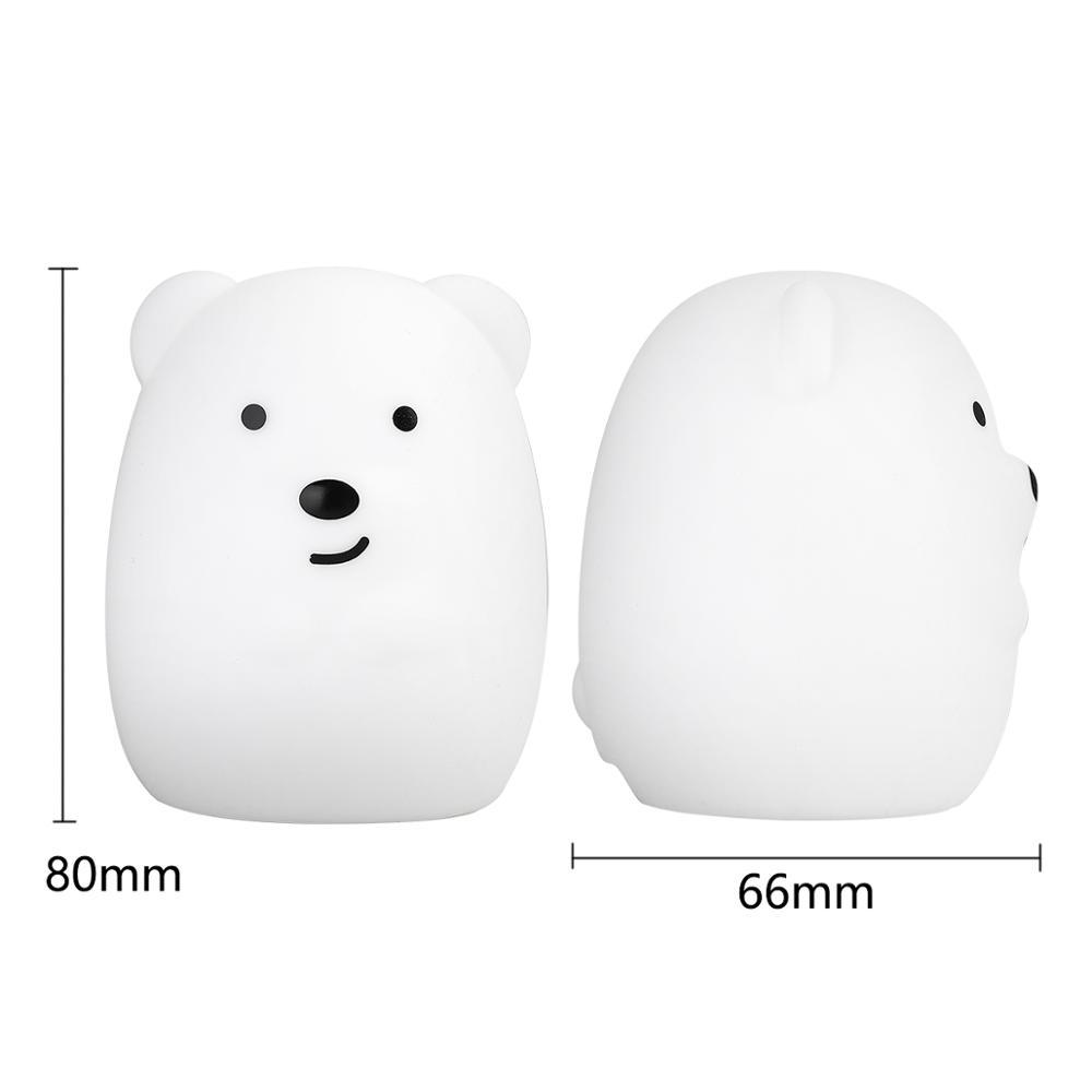 Silicone lamp mini night light Bear