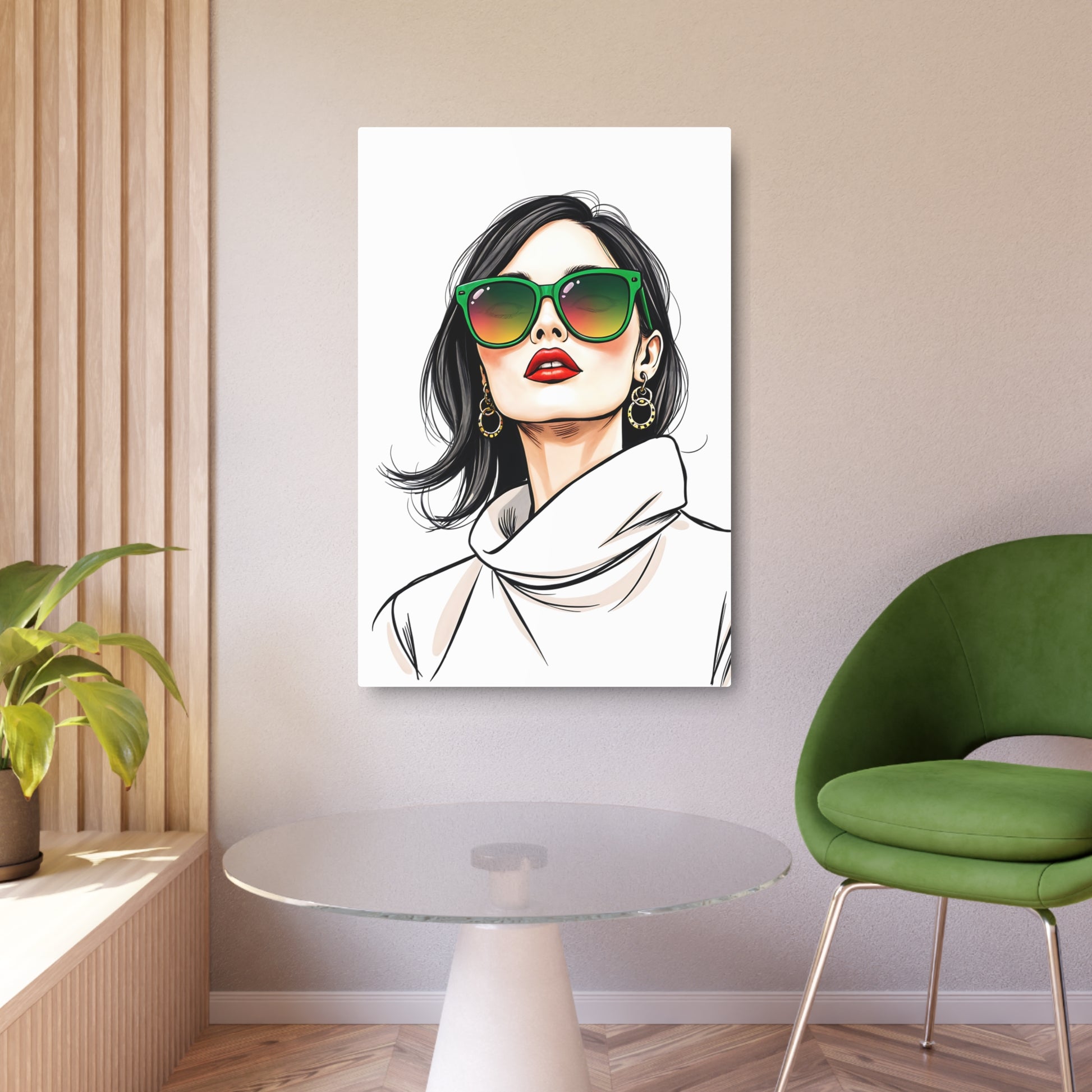 Vogue Visage: The Epitome of Chic Elegance in Modern Aesthetics Metal Art Sign