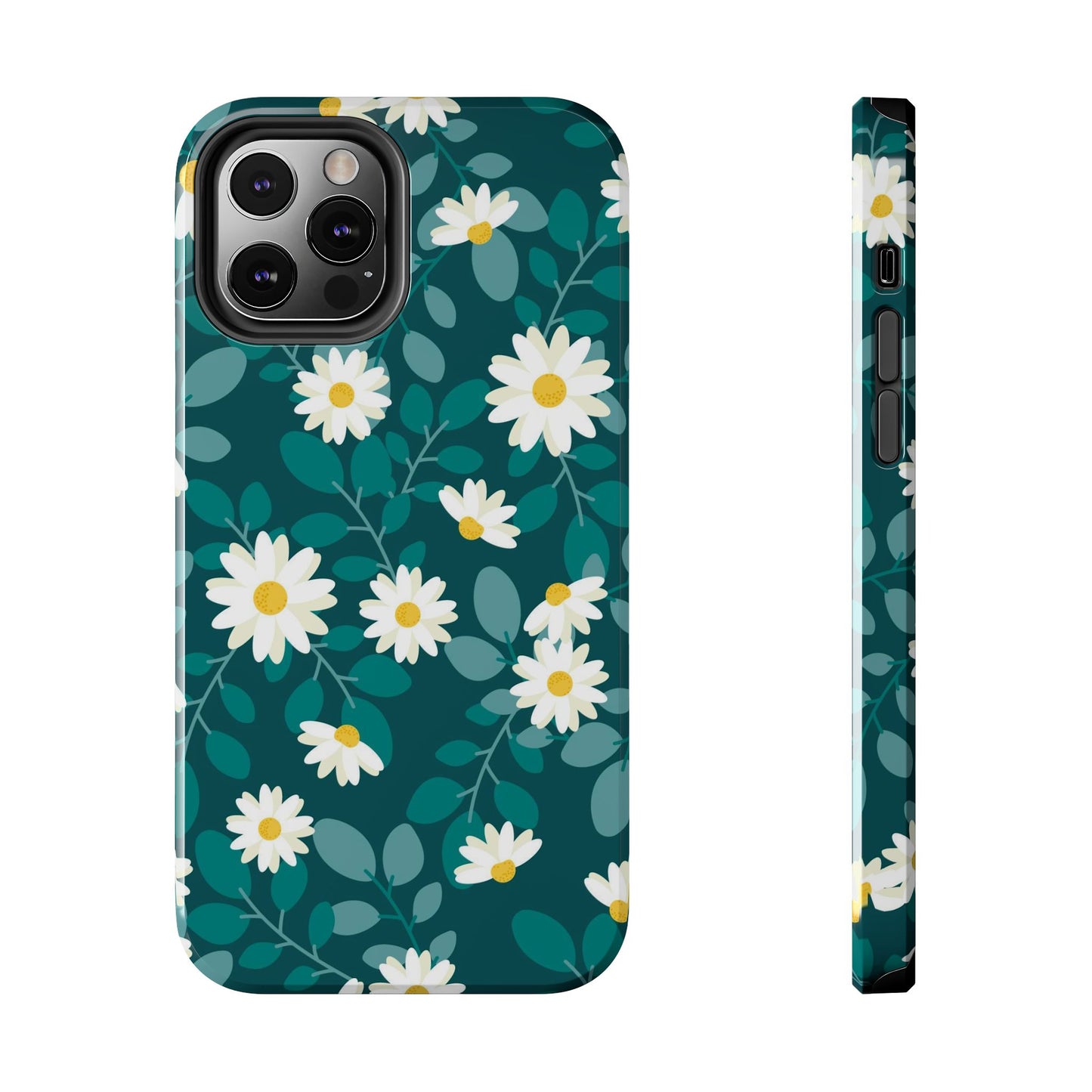 cute white daisy flower flat style seamless pattern Tough Phone Cases iPhone 12 Pro