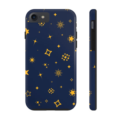 pattern on a blue Tough Phone Cases iPhone 7, iPhone 8, iPhone SE