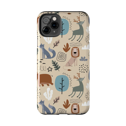 seamless pattern with cute animal Tough Phone Cases