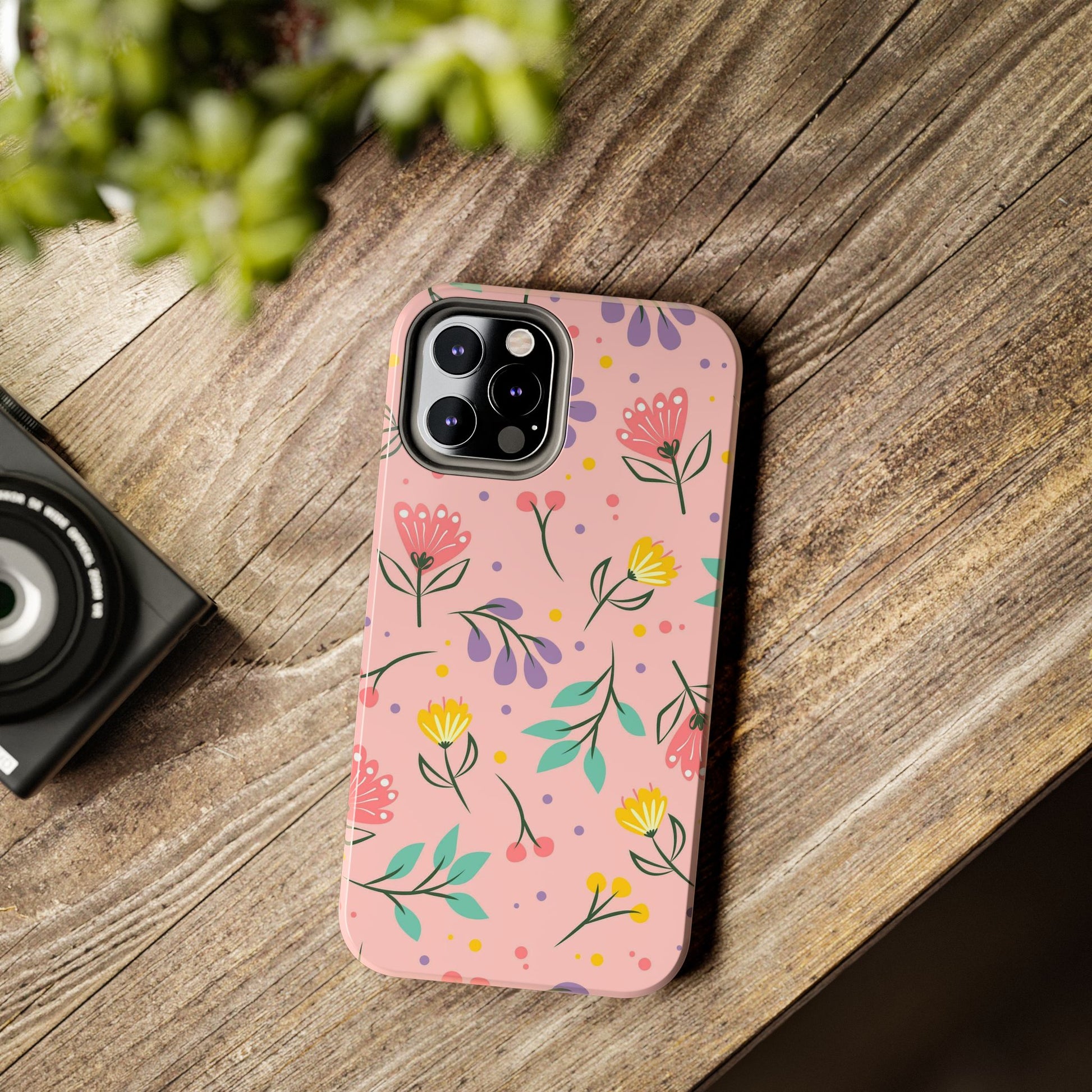 beautiful seamless handrawn floral Tough Phone Cases