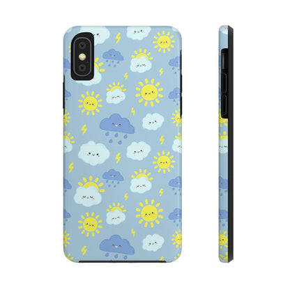 Cute rain sky pattern Tough Phone Cases iPhone X