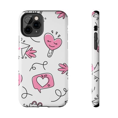 Seamless pattern of valentines calendars Tough Phone Cases iPhone 11 Pro