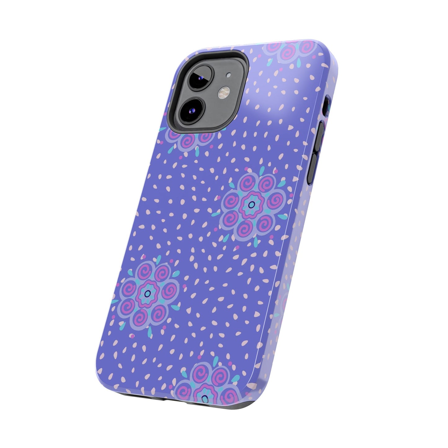 Abstract ethnic bud flower seamless pattern Tough Phone Cases