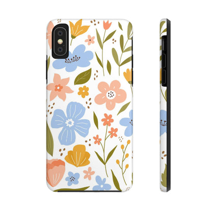 Big collection of blooming flowers, twigs and leaves Tough Phone Cases iPhone XS