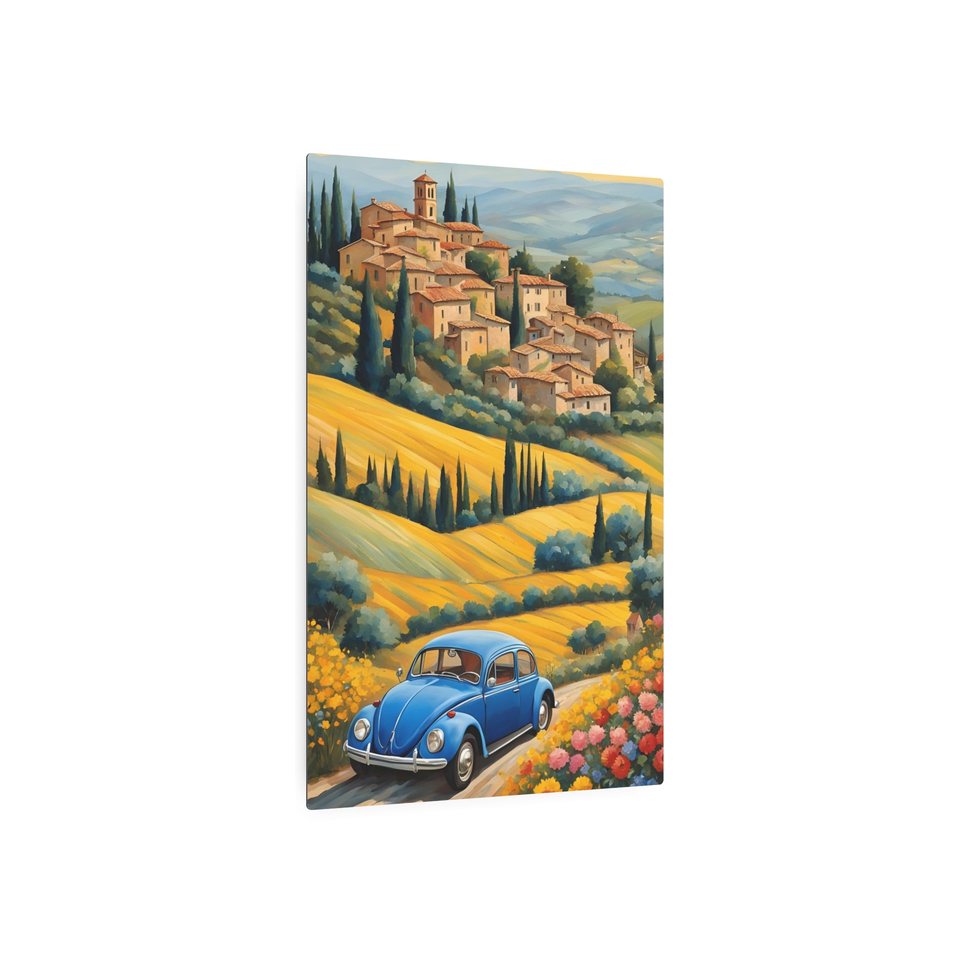 Vintage Charm in the Tuscan Hills Metal Art Sign