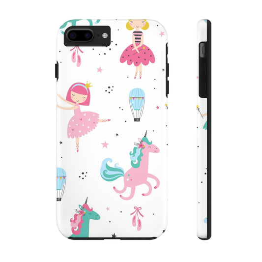 Cute ballerina with sweet unicorn Tough Phone Cases iPhone 7 Plus, iPhone 8 Plus