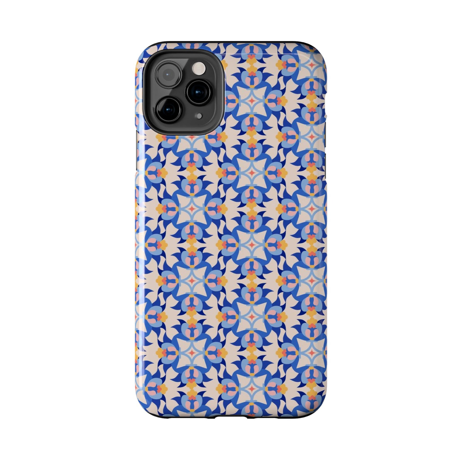 Floral Tile Pattern Tough Phone Cases