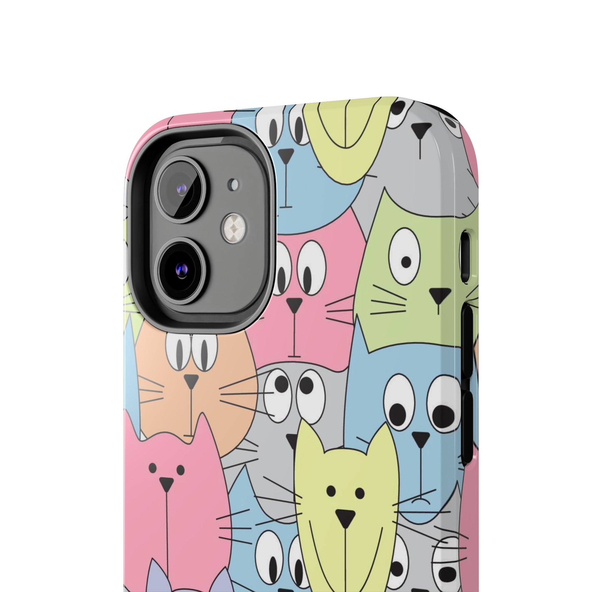 Hand drawn cute cats faces Tough Phone Cases