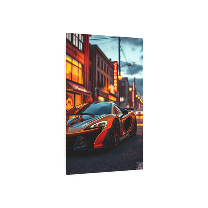 Vibrant Nightlife: McLaren P1 Metal Sign Artwork