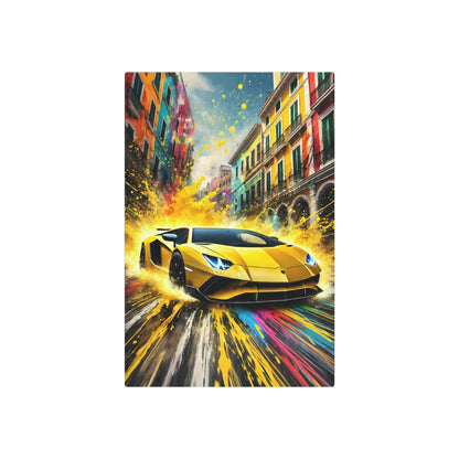 Lamborghini: The Thrill of Vibrant Velocity Metal Art Sign